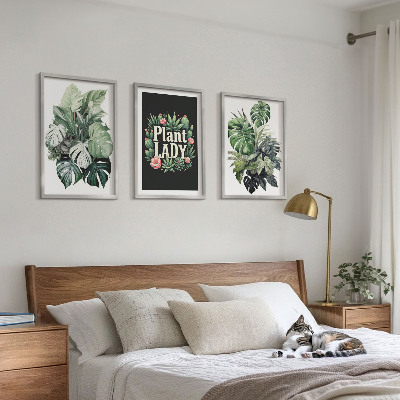 Cadre photo mural Plantes tropicales, la dame aux plantes