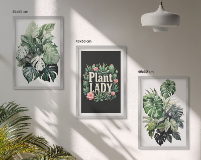 Cadre photo mural Plantes tropicales, la dame aux plantes