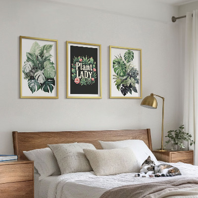 Cadre photo mural Plantes tropicales, la dame aux plantes