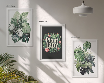 Cadre photo mural Plantes tropicales, la dame aux plantes
