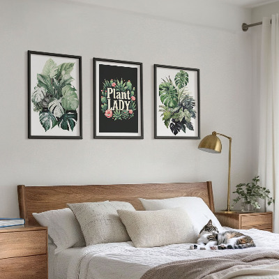 Cadre photo mural Plantes tropicales, la dame aux plantes