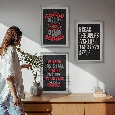 Lot de 3 tableaux pour salon Motivation, formation, développement personnel