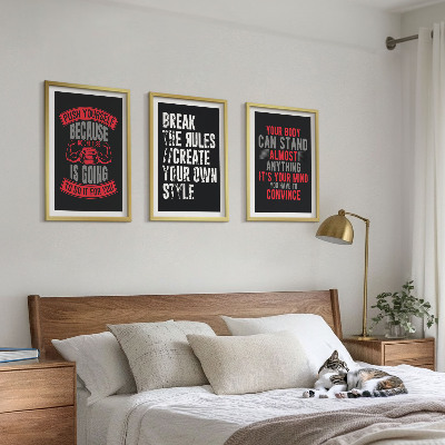 Lot de 3 tableaux pour salon Motivation, formation, développement personnel