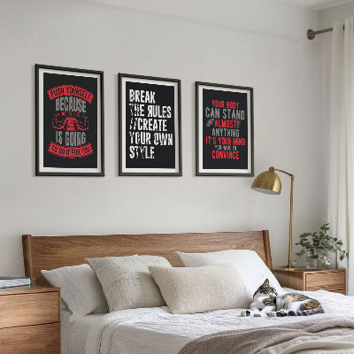 Lot de 3 tableaux pour salon Motivation, formation, développement personnel