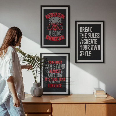 Lot de 3 tableaux pour salon Motivation, formation, développement personnel