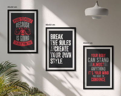 Lot de 3 tableaux pour salon Motivation, formation, développement personnel