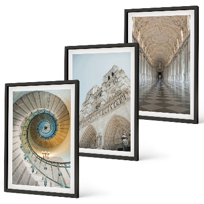 Cadre photo mural Escalier en colimaçon de la façade de la cathédrale