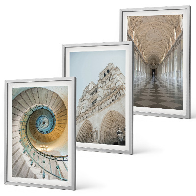 Cadre photo mural Escalier en colimaçon de la façade de la cathédrale