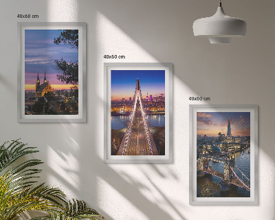 Cadre photo mural Vues de ponts et de couchers de soleil