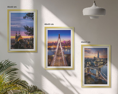 Cadre photo mural Vues de ponts et de couchers de soleil