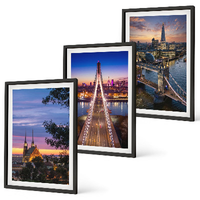 Cadre photo mural Vues de ponts et de couchers de soleil