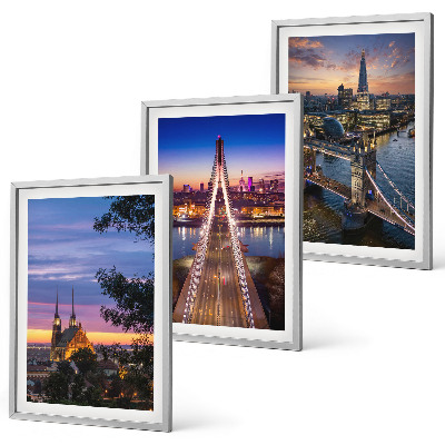 Cadre photo mural Vues de ponts et de couchers de soleil