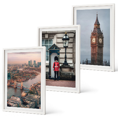 Lot de 3 tableaux pour salon Pont de Londres Guardian Big Ben