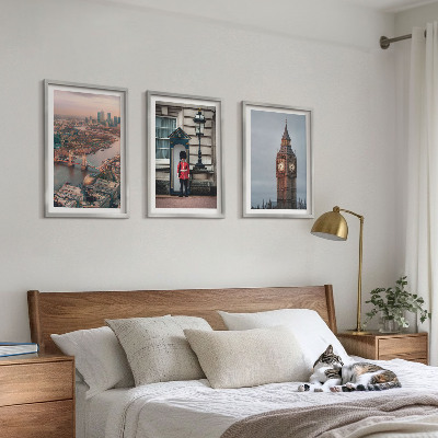 Lot de 3 tableaux pour salon Pont de Londres Guardian Big Ben
