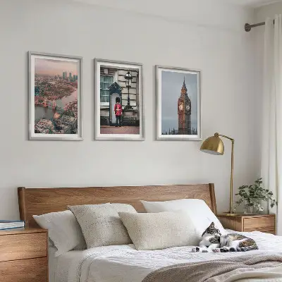 Lot de 3 tableaux pour salon représentant le pont de Londres et Big Ben