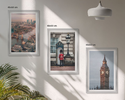 Lot de 3 tableaux pour salon Pont de Londres Guardian Big Ben