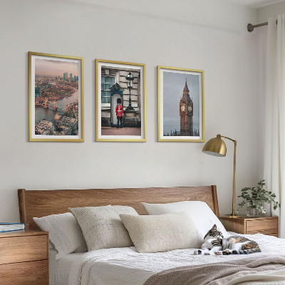 Lot de 3 tableaux pour salon Pont de Londres Guardian Big Ben