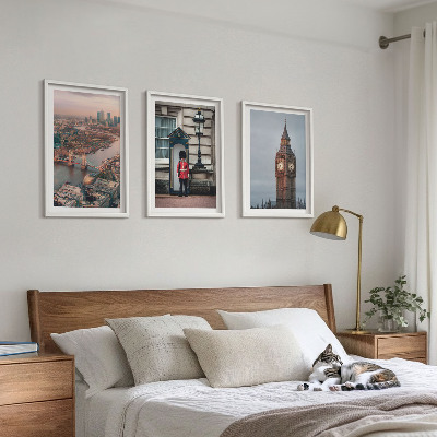 Lot de 3 tableaux pour salon Pont de Londres Guardian Big Ben