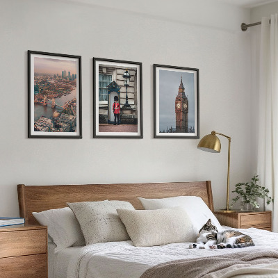 Lot de 3 tableaux pour salon Pont de Londres Guardian Big Ben