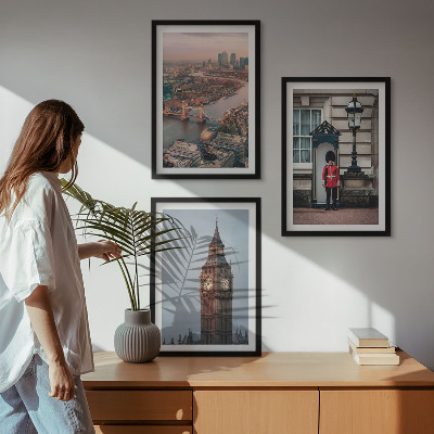 Lot de 3 tableaux pour salon Pont de Londres Guardian Big Ben