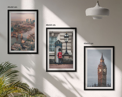 Lot de 3 tableaux pour salon Pont de Londres Guardian Big Ben
