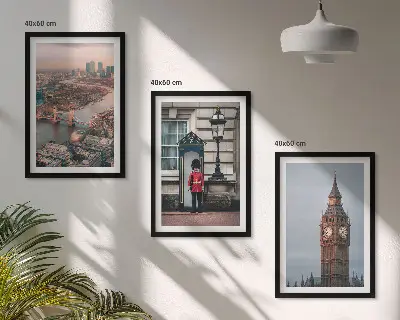Lot de 3 tableaux pour salon représentant le pont de Londres et Big Ben