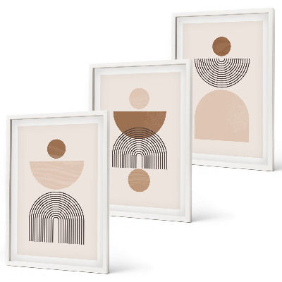 Cadre photo mural Formes abstraites brunes