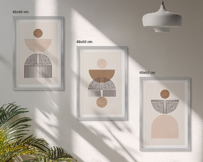 Cadre photo mural Formes abstraites brunes