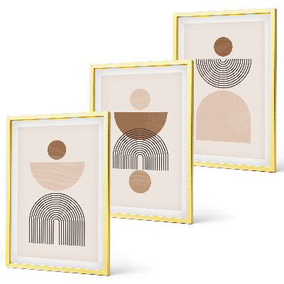 Cadre photo mural Formes abstraites brunes