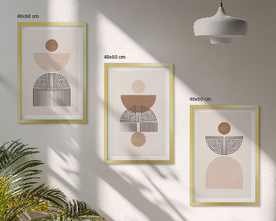 Cadre photo mural Formes abstraites brunes