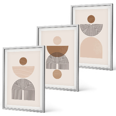 Cadre photo mural Formes abstraites brunes