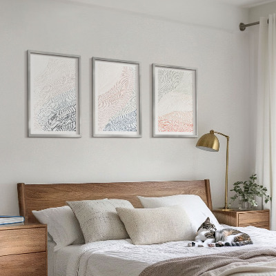 Cadre photo mural Vagues abstraites, carton pastel