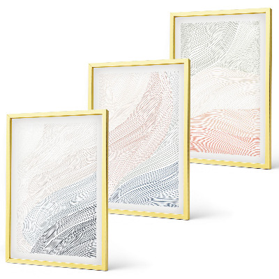 Cadre photo mural Vagues abstraites, carton pastel