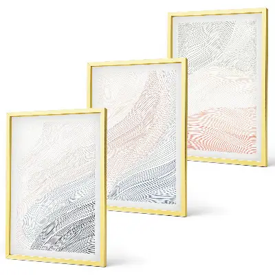 Cadre photo mural vagues abstraites sur carton pastel