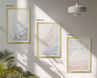 Cadre photo mural Vagues abstraites, carton pastel