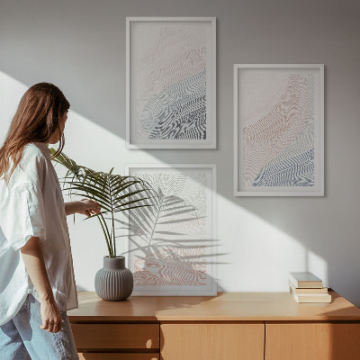 Cadre photo mural Vagues abstraites, carton pastel