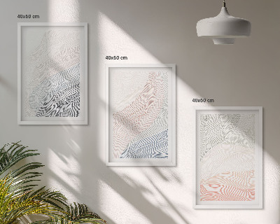 Cadre photo mural Vagues abstraites, carton pastel