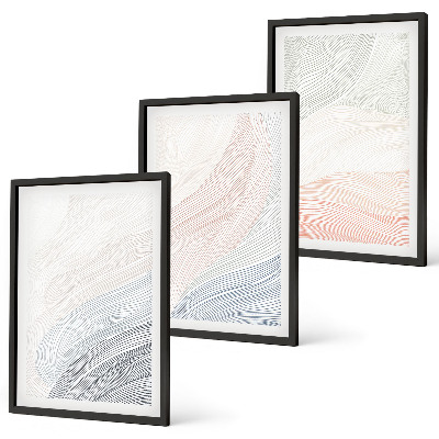 Cadre photo mural Vagues abstraites, carton pastel