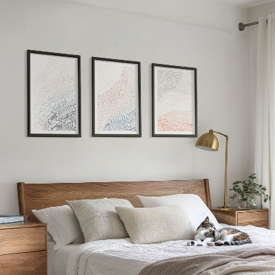 Cadre photo mural Vagues abstraites, carton pastel