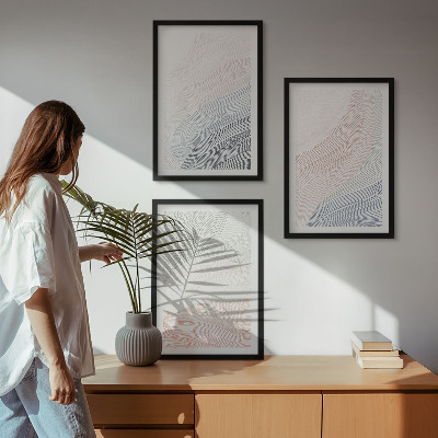 Cadre photo mural Vagues abstraites, carton pastel