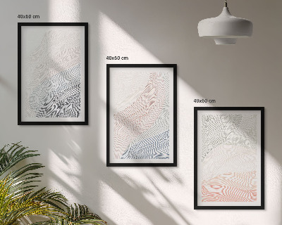 Cadre photo mural Vagues abstraites, carton pastel