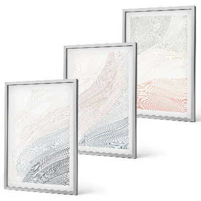 Cadre photo mural Vagues abstraites, carton pastel