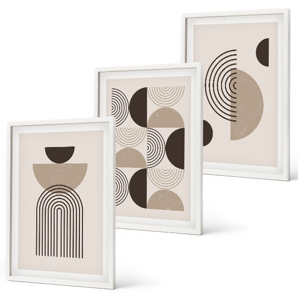 Lot de 3 tableaux pour salon Modèles minimalistes abstraits