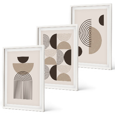 Lot de 3 tableaux pour salon Modèles minimalistes abstraits