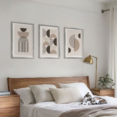 Lot de 3 tableaux pour salon Modèles minimalistes abstraits