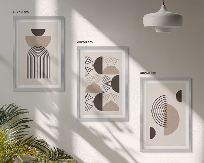 Lot de 3 tableaux pour salon Modèles minimalistes abstraits