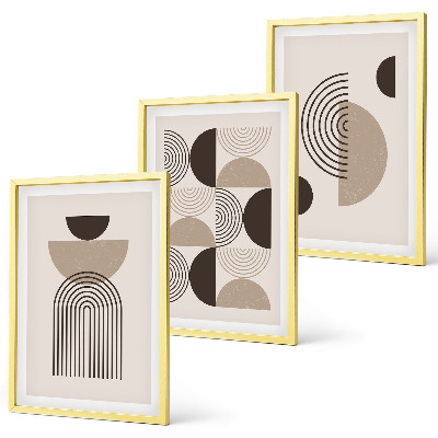 Lot de 3 tableaux pour salon Modèles minimalistes abstraits