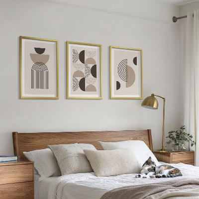 Lot de 3 tableaux pour salon Modèles minimalistes abstraits