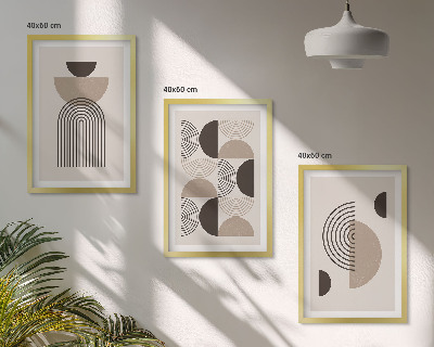 Lot de 3 tableaux pour salon Modèles minimalistes abstraits