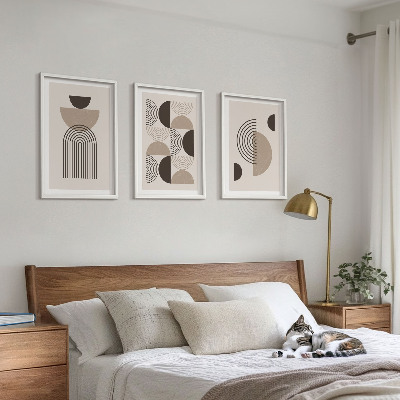 Lot de 3 tableaux pour salon Modèles minimalistes abstraits